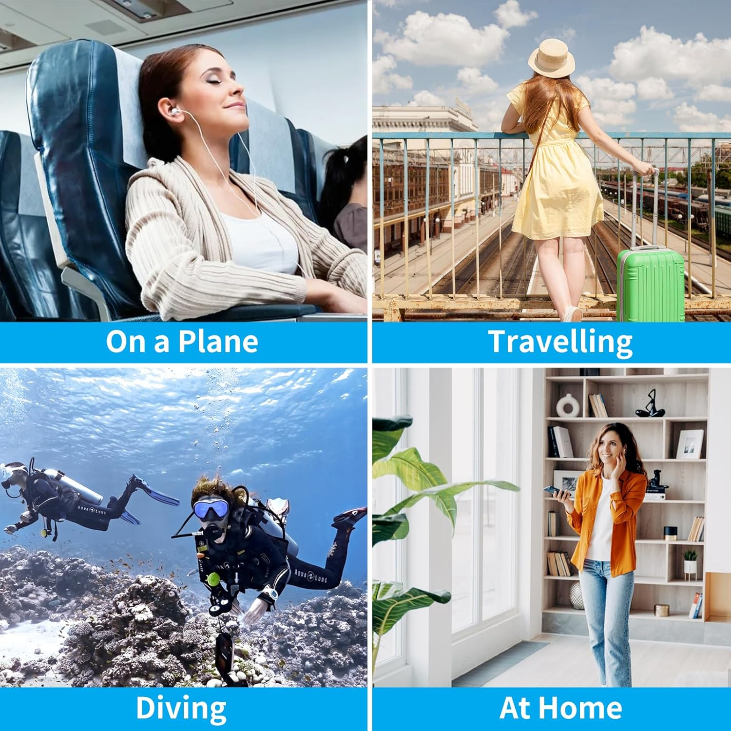 Eustachian Ear Unclogger with 10 Nasal Balloons, 3 Nose Tips & 3 Covers, Ear Pressure Relief Device for Airplane Ear Pressure Relief, Eustachian Tube Unclogger, Ear Unclogger for Tinnitus Relief