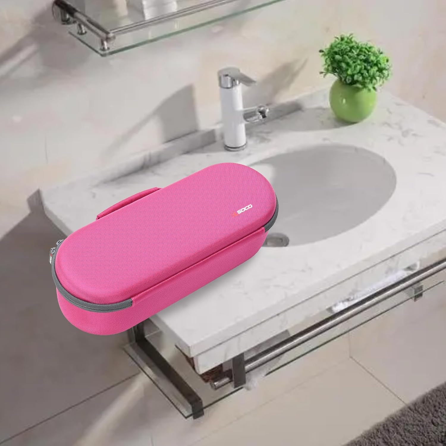 RLSOCO Travel Case for Dyson Supersonic Hair Dryer, Fits for Dyson Supersonic Origin/Nural Intelligent, Lightweight and Compact Design - Pink (Case Only) - Pink image number 2