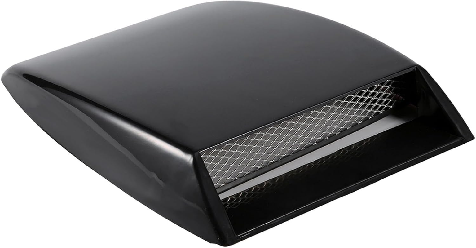 Universal Car Classy Air Flow Intake Scoop Bonnet Fit for Vent Sticker Cover Hood for Stylish Look Fit Most Cars and Vehicles ABS Material (Black)