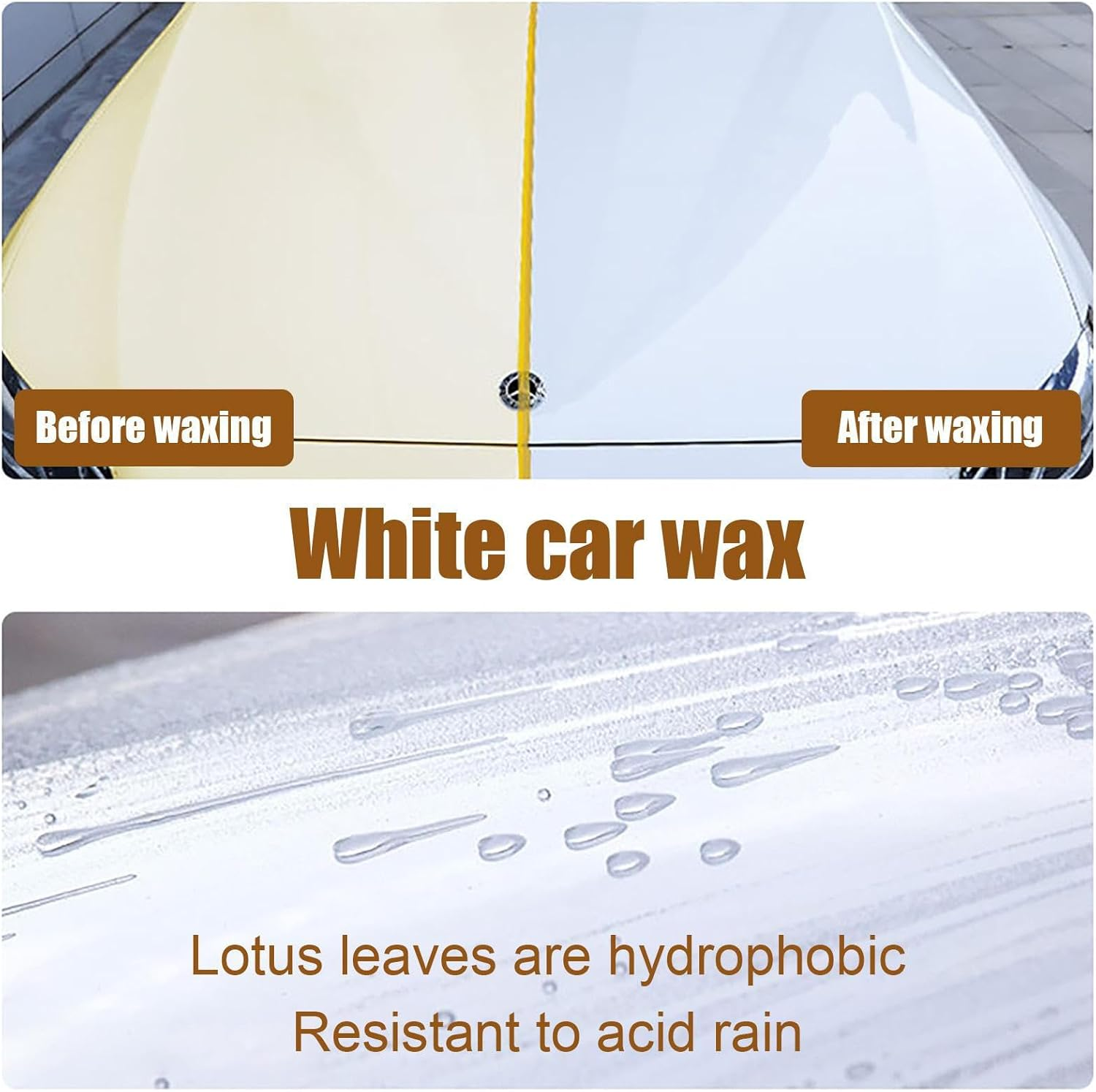 Generisch White Car Wax Paste - Automotive Wax, Scratch Remover Paste, Car Care Product | Solid for White Vehicles, Including SUV, Cleans and Protects Metal Logos, Glass Surfaces image number 6