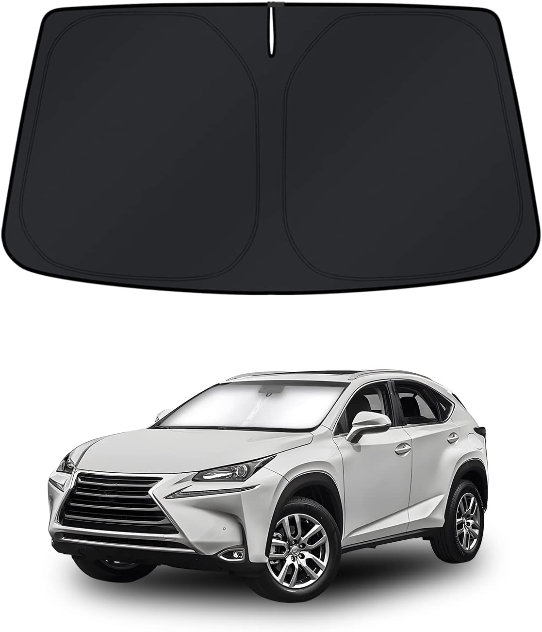 KUST Windshield Sun Shade for Lexus RX 2016-2022 Accessories Sunshade Window Sun Visor Protector Foldable Blocks UV Rays Keep Your Car Cooler image number 6