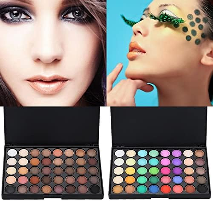 Beauty Glazed Eyeshadow Palette 40 Color Matte Eyeshadow Palette Glitter Eye Shadow Waterproof Long Lasting Make up Pallet Shimmer Fashion Women Beauty Eyes Beauty Glazed Palette(France) image number 5