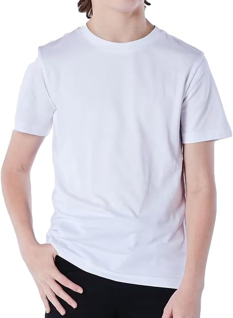 100% Cotton Kids T Shirt Childrens Boys Girls Basic Plain Short Sleeve Tee Tops