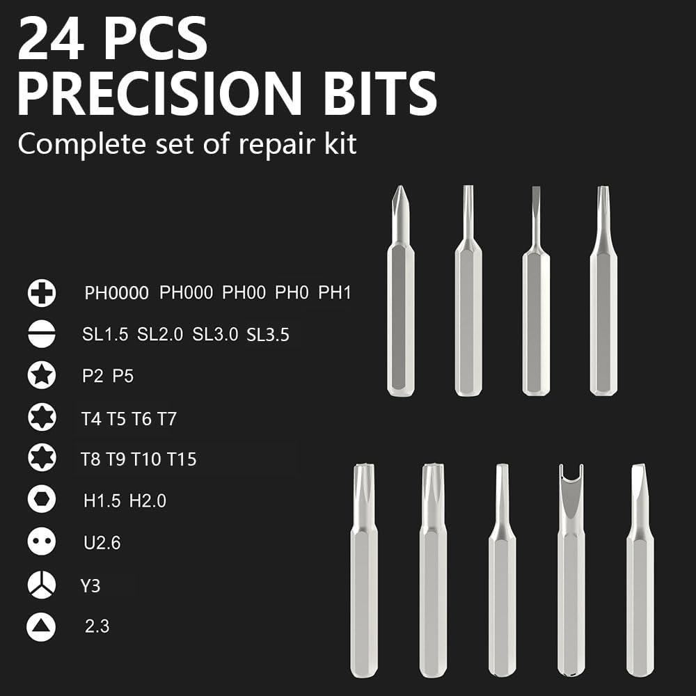 28-In-1 Small Precision Screwdriver Set, Professional Magnetic Mini Repair Tool Kit with Extra Magnetized & Demagnetized Area for Phone, Computer, Watch, Laptop, Game Console, Eyeglass image number 4