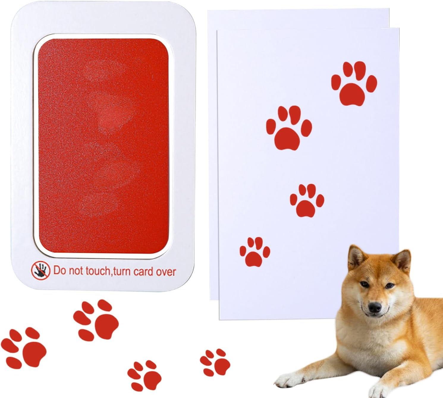 Paw Print Kit for Dogs | Inkless Baby Hand and Footprint Kit | Interactive Tool Fast Drying Crafts Handprints Keepsakes for Fathers Mom Boy Puppy Pets Family Parents image number 5