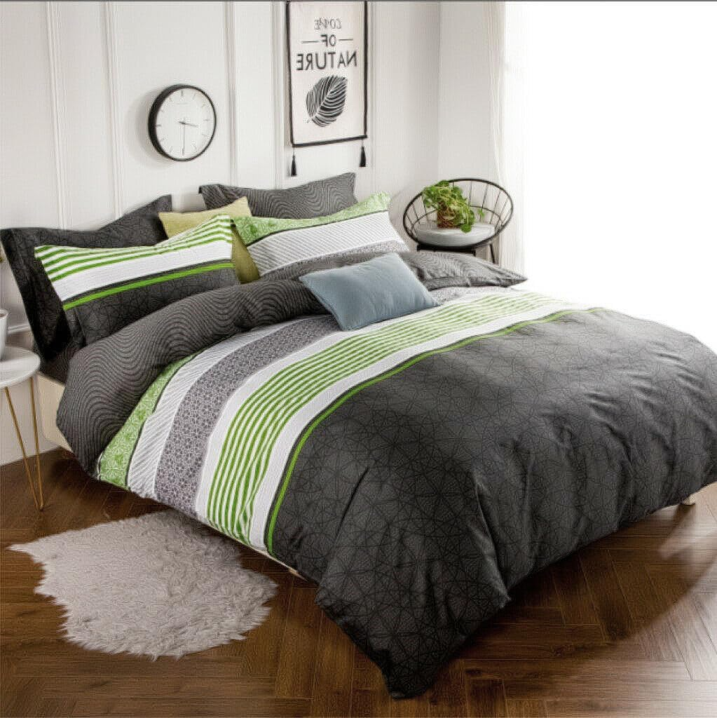 100% Cotton Quilt Doona Duvet Cover Set - Soft and Breathable - 9 Designs - 6 Sizes (King Single, 2) image number 3