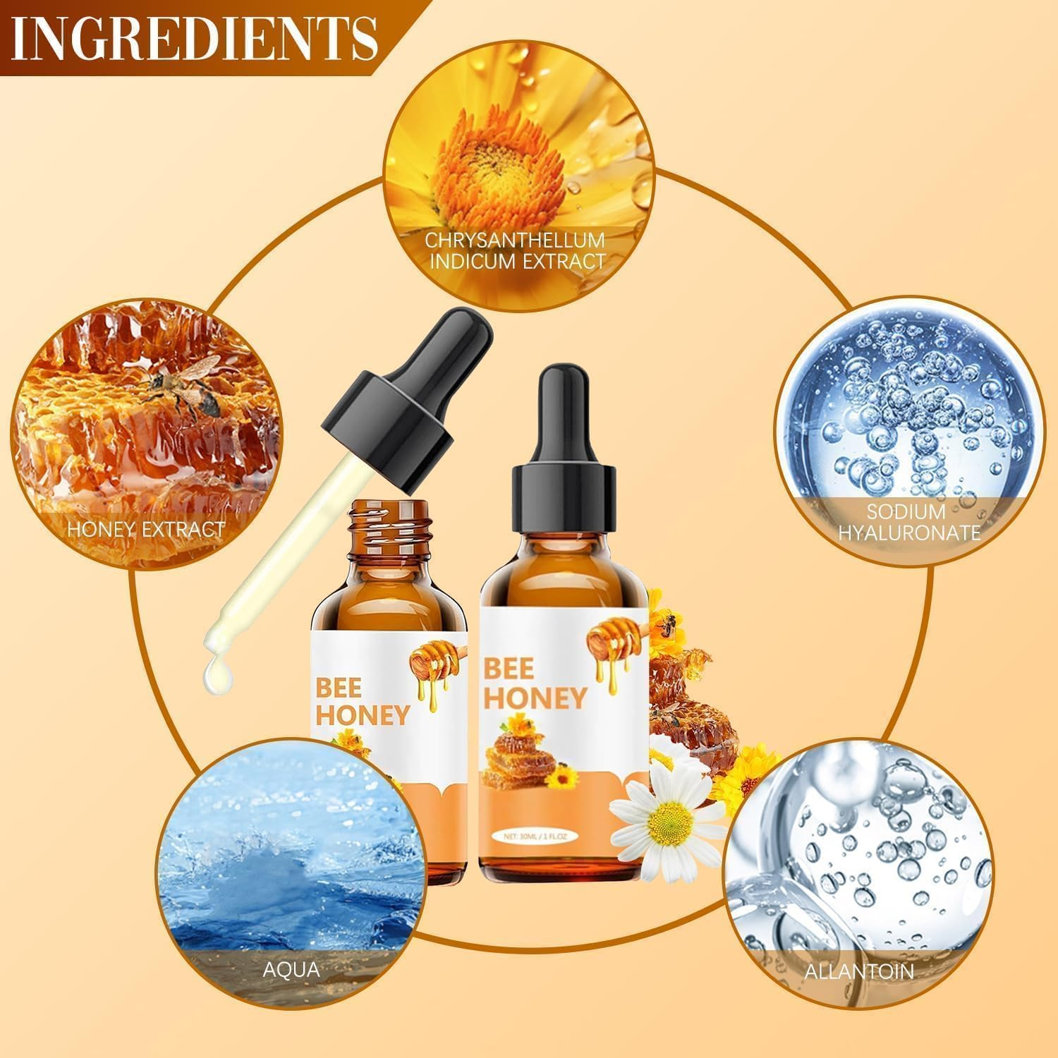 Jimerito Honey for Eyes, Jimerito Honey Eye Drops, Jimerito Bee Honey for Eye, Stingless Bee Honey Eye Drops,Moisturizes Eyes (3Pcs) image number 4