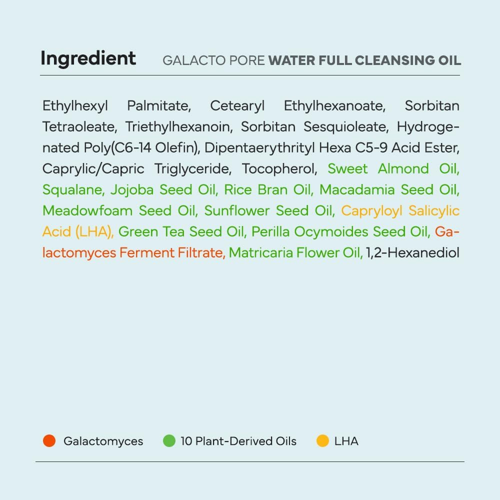 SAM'U Galacto Pore Water Full Cleansing Oil for Face, Korean Facial Cleanser & Makeup Remover with Galactomyces & Rice Bran Oil, Non-Comedogenic, All Skin Types, 200Ml image number 4