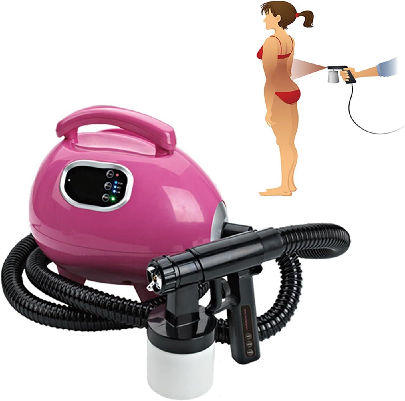 Bronze Tan Spray Tan Machine, Tanning Machine Spray Gun with 100Ml Watering Bottle Capacity, Adjustable 3-Speed Wind Speed and Heating Function, 360&deg; Natural Even Long-Lasting, for Home, Salon image number 3