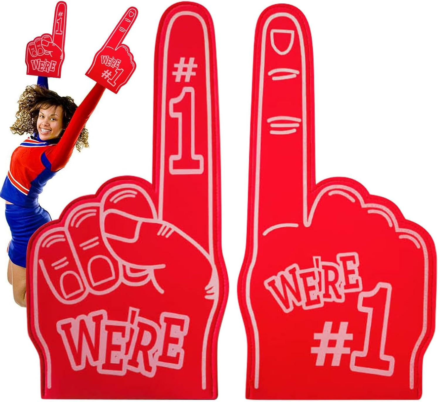 Giant Foam Finger, Gladiators Foam Finger, Cheerleading Foam Hands, Large Foam Hand Number 1 for Games, Stadium, Events, Cheerleading Cheering image number 5