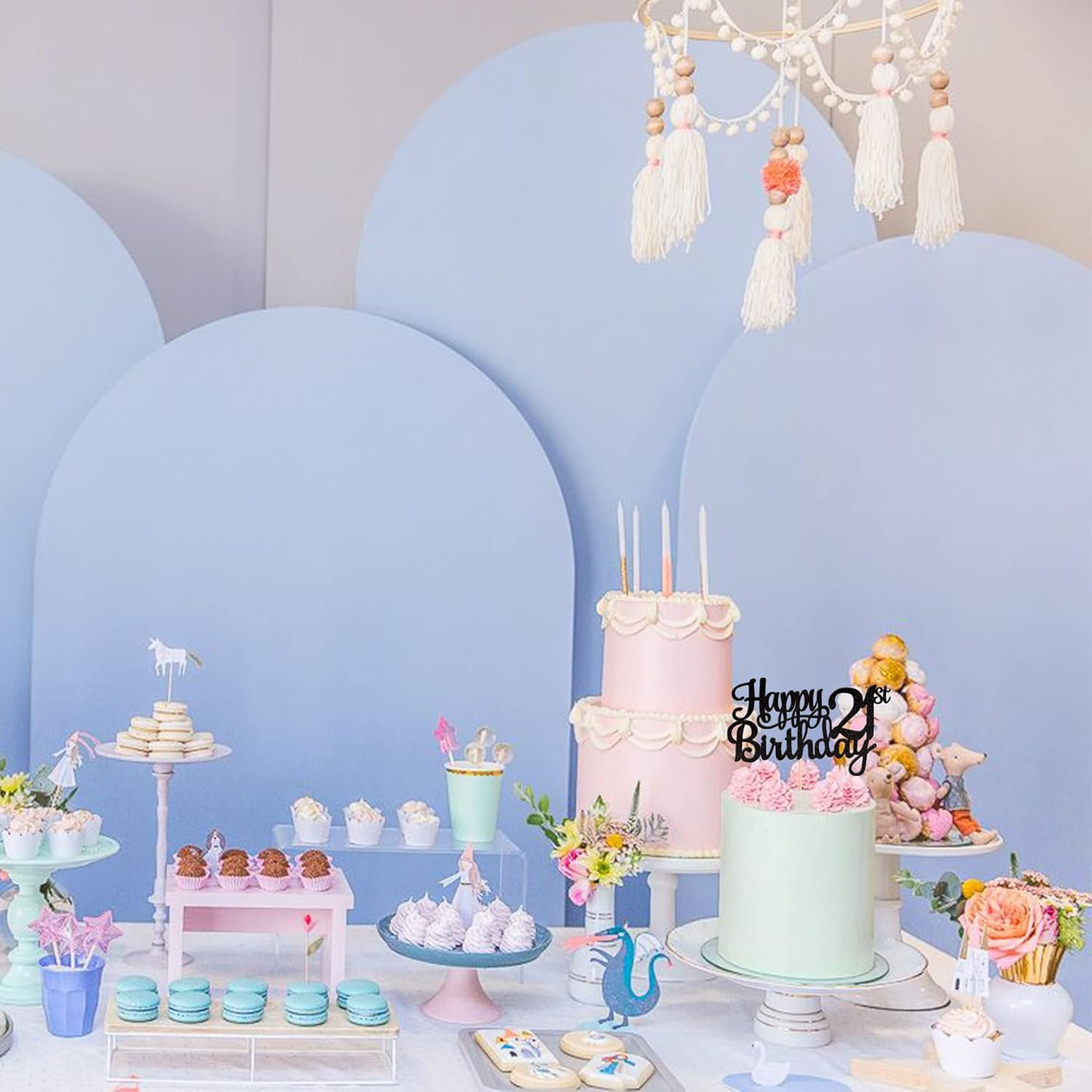 1 PACK Happy 21St Birthday Cake Topper Glitter Cheers to 21 Years Birthday Cake Pick 21 Fabulous Cake Decoration for Happy 21St Birthday Theme Party Decorations Supplies Black - 13Th image number 7