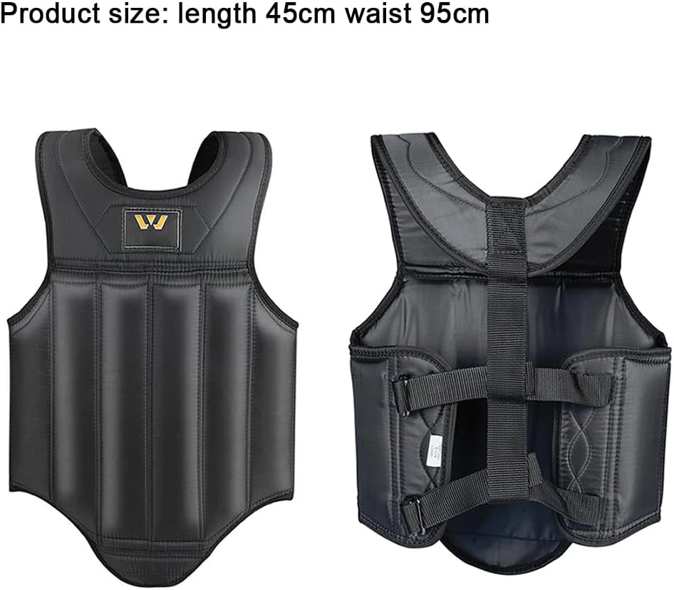 TOMVAES Chest Guard Protection Pad Adjustable Rib Shield Armour Protector, Solid Body Protector for Boxing, Karate,Mma,Taekwondo, Muay Thai for Adults (Red)