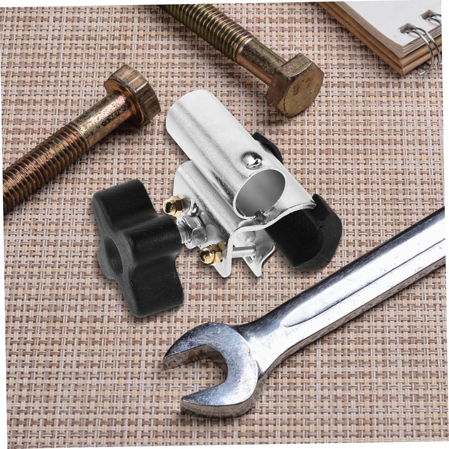 CLISPEED 2Pcs Wheelchair Dining Tray Clamp Support Table Fixture for Easy Installation Compatible with Various Wheelchair Models Durable Dining Accessory image number 3