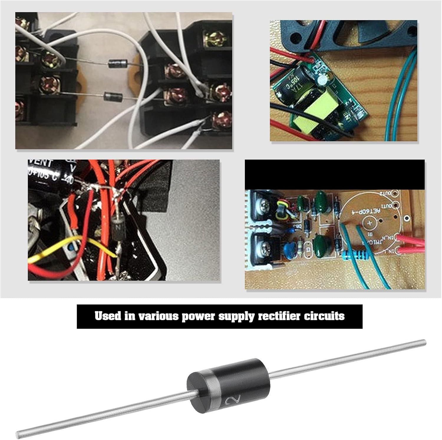 SING F LTD 40PCS 1N5822 Schottky Diodes 3A 40V Schottky Barrier Rectifier Diodes Electronic Components for Solar Panel Charger Circuit Product Development image number 2
