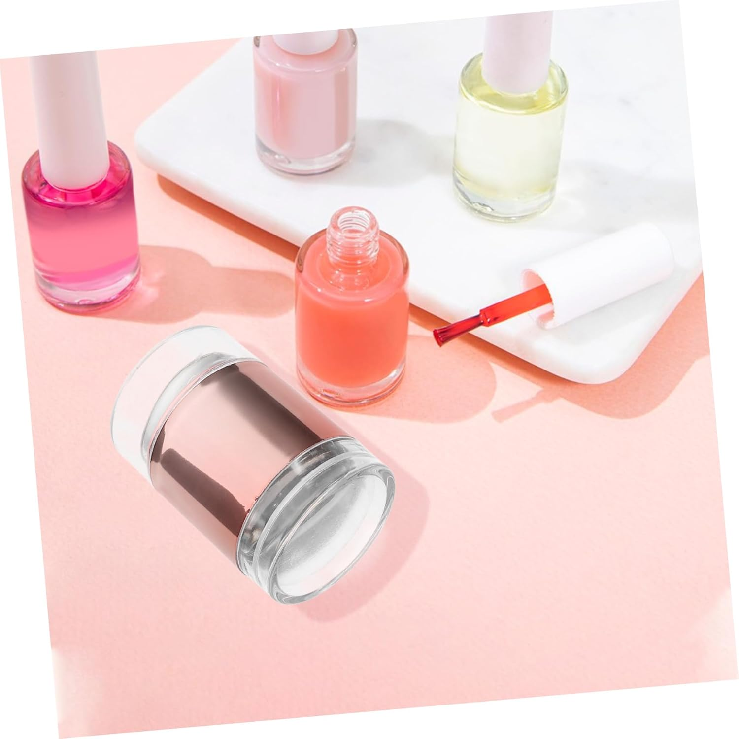 LALADEFIEE Silicone Nail Art Stamper Head Stamping Polish Transfer Templates Butterfly Flower Nail Stamper Plates Manicure Tools Art Template Set image number 1