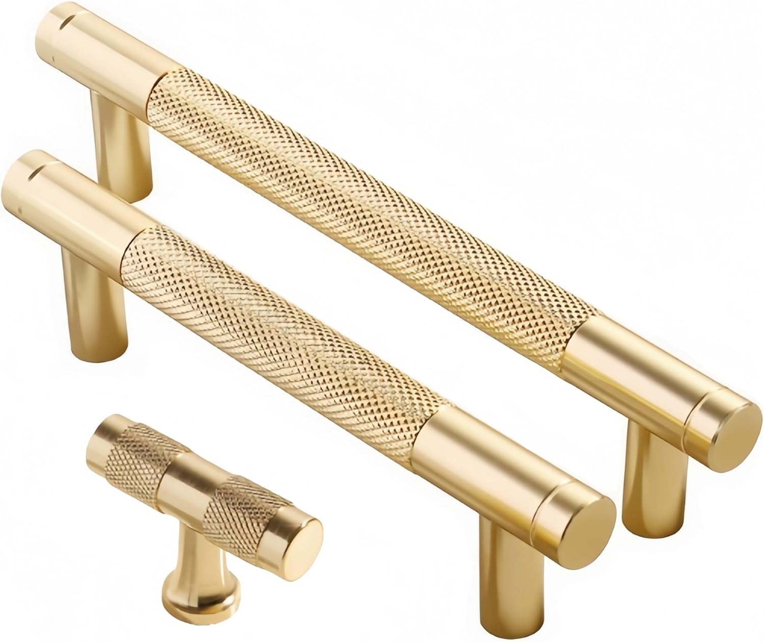 Modern Minimalist Cabinet Handle, Metal Pull Handle for Kitchen, Bathroom, Wardrobe Drawers, Durable and Easy to Install 2Pcs (Black, Short)