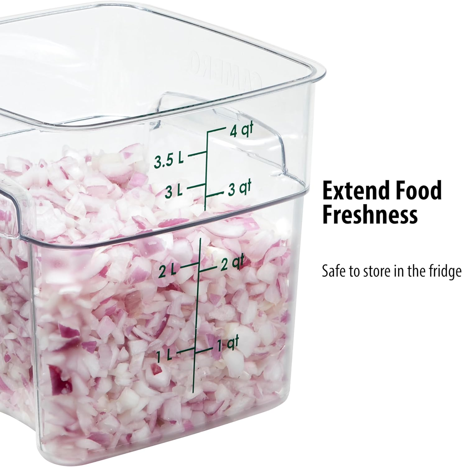 Cambro Polycarbonate Square Food Storage Container, 3.8 Litre Capacity image number 1