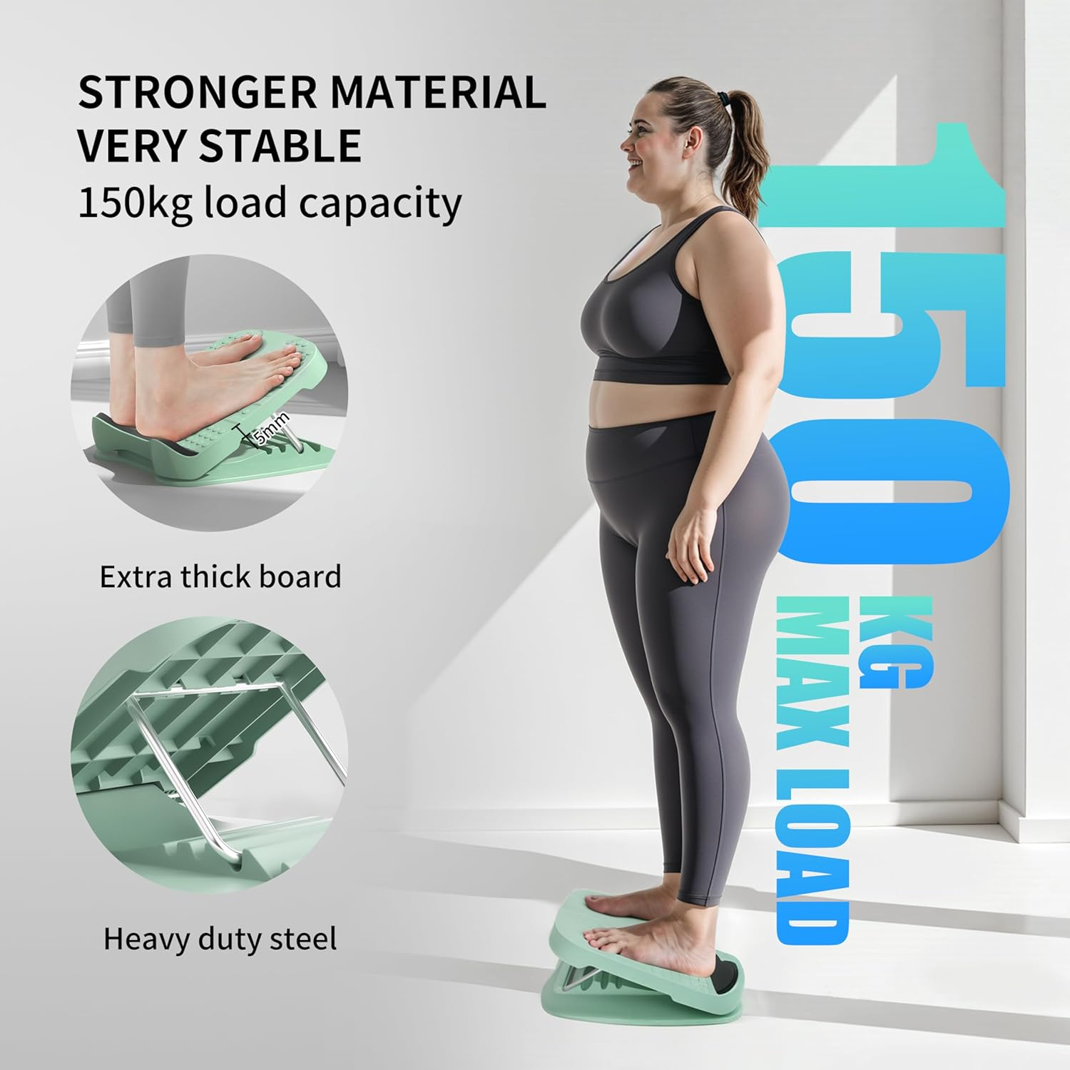 PROIRON Slant Board for Calf-Stretching - 4-Level Adjustable Incline Board with 8Mm Thick Foot Guard Plate, Stretch Board for Knees Ankle Heel Feet Leg image number 1