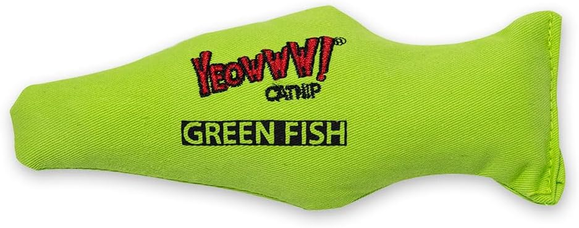 Yeowww Green Fish Catnip Toy