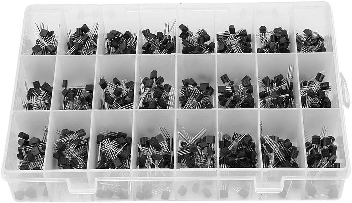 840Pcs NPN PNP Transistor Assortment Kit, Basic Semiconductor Device Control Current, Great for Electronic Enthusiasts, Silicon Transistor Kit image number 5