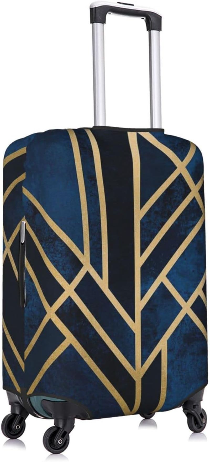 Abstract Geometric Striped Luggage Cover Washable Suitcase Protector Anti-Scratch Suitcase Cover Fits 18-32 Inch Luggage image number 3