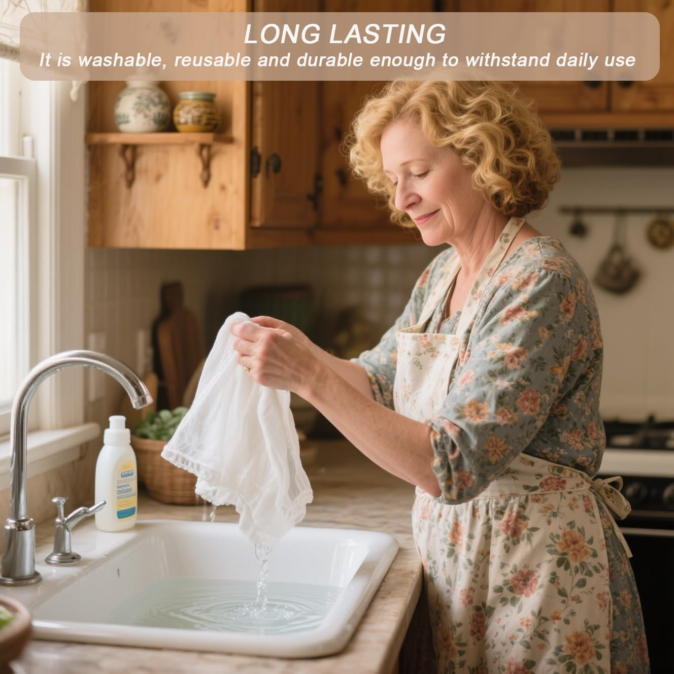 6 Pack Ultra Fine Grade 100 Cheese Cloth - 50X50Cm Natural Cotton Hemmed for Cooking, Brewing, Coffee & Cheesemaking image number 2