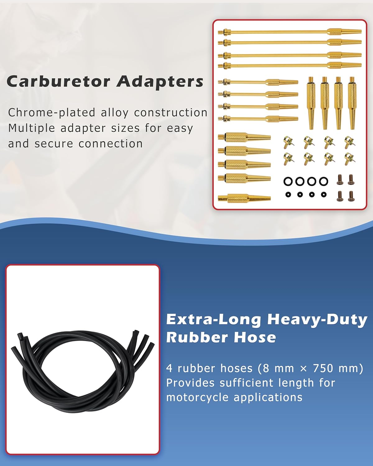 Motorcycle Fuel Vacuum Carburetor Synchronizer Carb Sync Gauge Fit Honda Yamaha image number 3