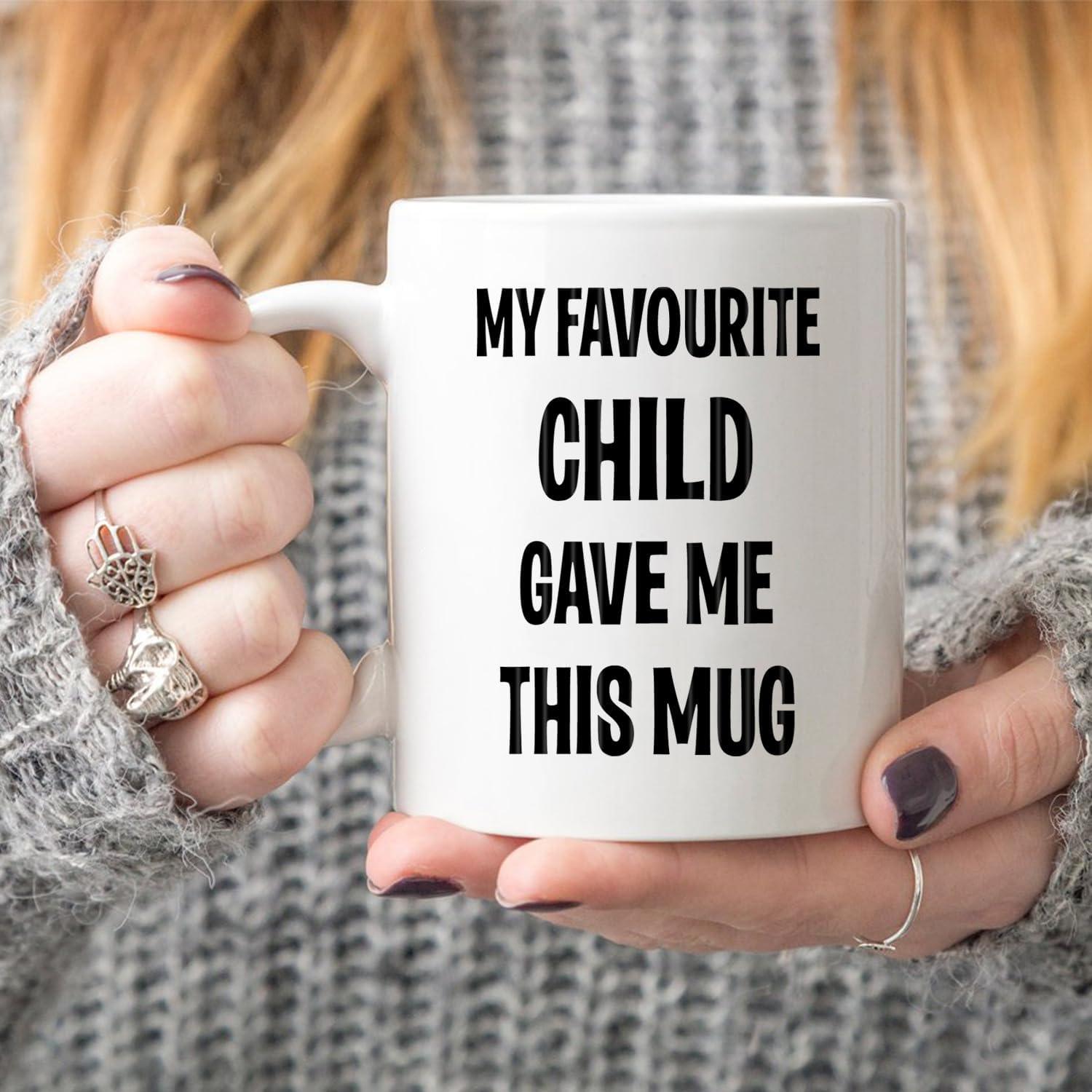 Funny Birthday Gifts from Father Mother Favourite Child Mug 11Oz, My Favourite Child Give Me This Mug for Dad and Mum image number 5