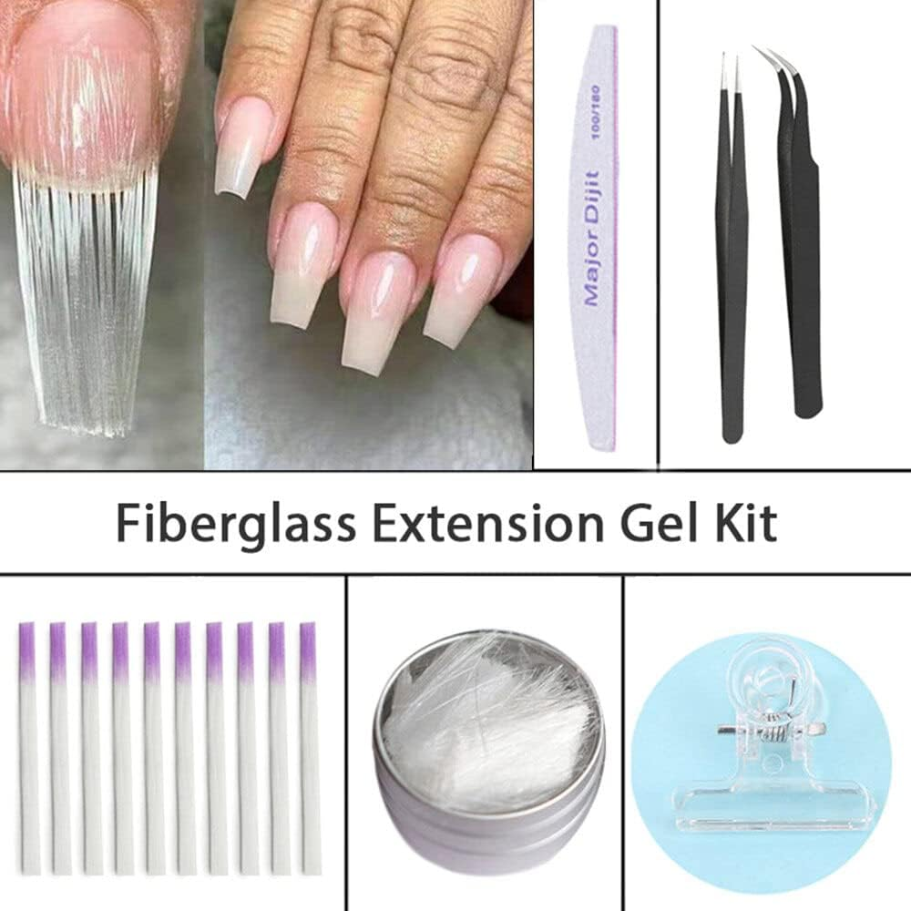 Xinyee Fiber Nails Glass Acrylic Nail Salon Tool Fiberglass Extension Nails Gel Kit