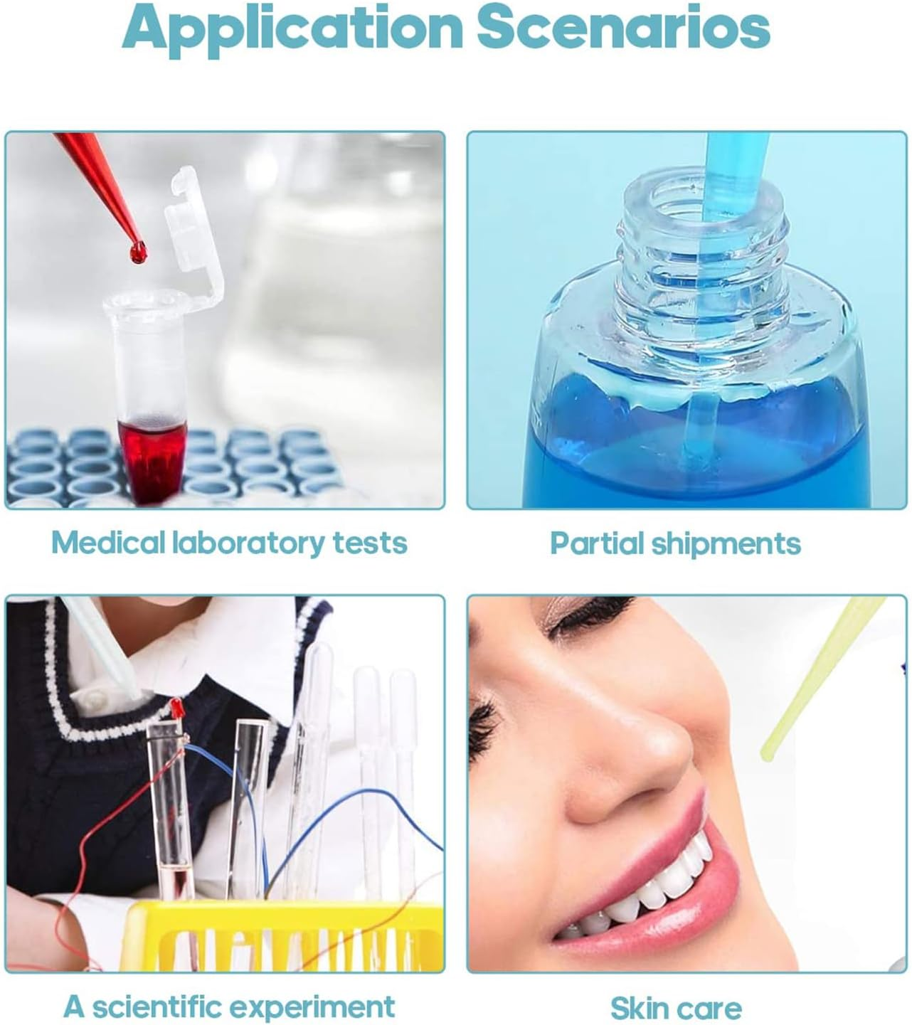 Jrusmr 200 PCS 3 Ml Disposable Plastic Transfer Pipettes-Calibrated Droppers for Science Labs, DIY Art, Essential Oils, and Makeup Application Tools image number 3