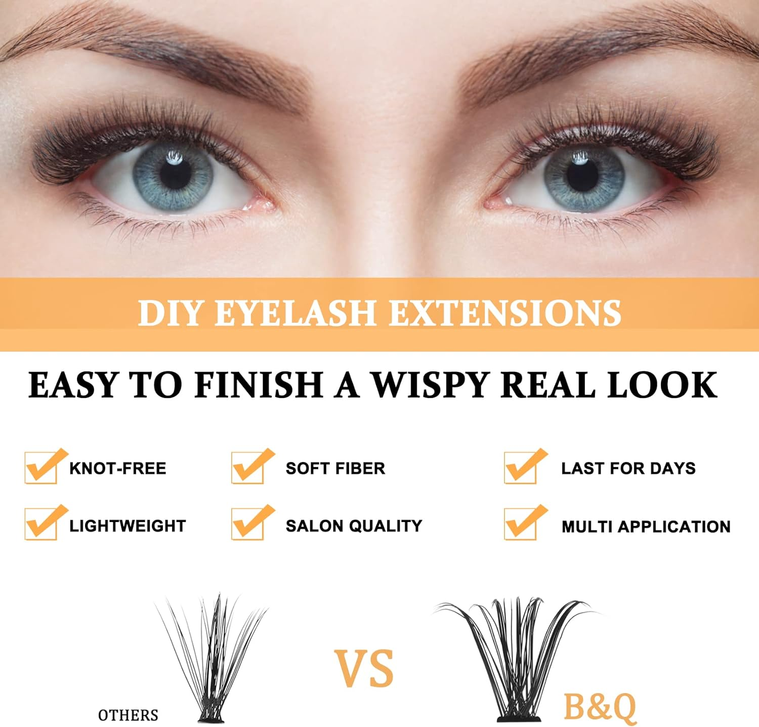 Lash Clusters 40D-9-16MIX Cluster Lashes 280Pcs Eyelash Clusters Lashes C Curl Individual Lashes Cluster False Eyelash 0.07C Lash Extensions DIY Eyelash Extensions at Home (40D-0.07C,9-16MIX) image number 1