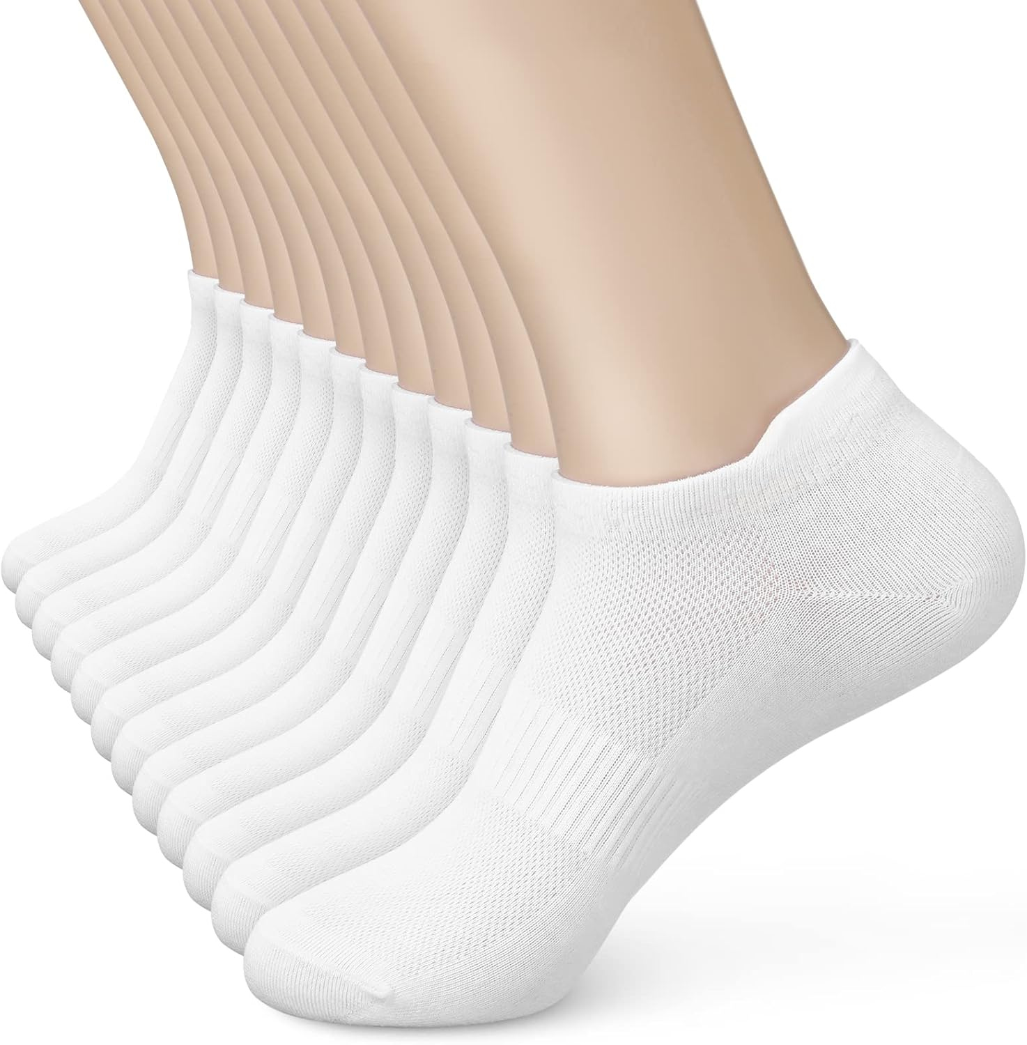 Women'S Ankle Running Socks - Low Cut Athletic Sports Soft Thin No Show Socks with Tab 6 Pairs image number 2
