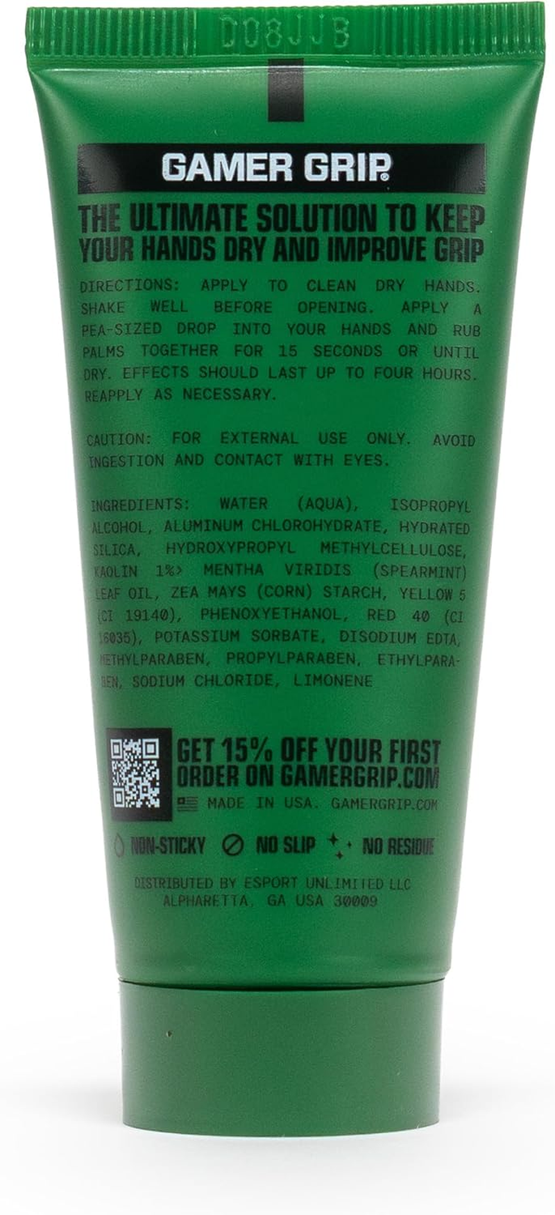 New Golf Grip Lotion by Gamer Grip&ndash; Sweat-Resistant, Fast-Drying Hand Cream for Stronger Grip &ndash; No Chalk, No Mess, No Residue &ndash; Made in USA image number 4