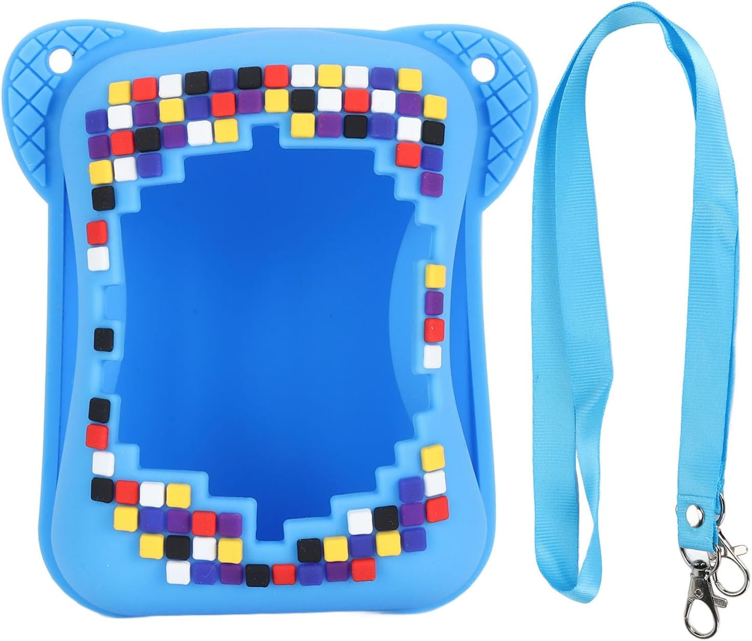 Silicone Cover Case for Bitzee Interactive Toy Digital Pet, Scratch Resistant Electronic Pets Travel Storage Bag with Lanyard, Perfect Holiday Girls & Boys (Blue)