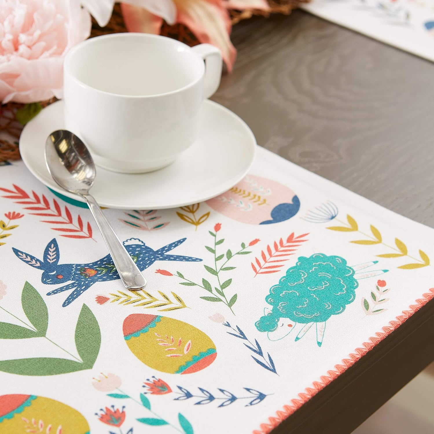 DII Easter Folk Garden Kitchen Textiles, 13X19, 6 Piece image number 5