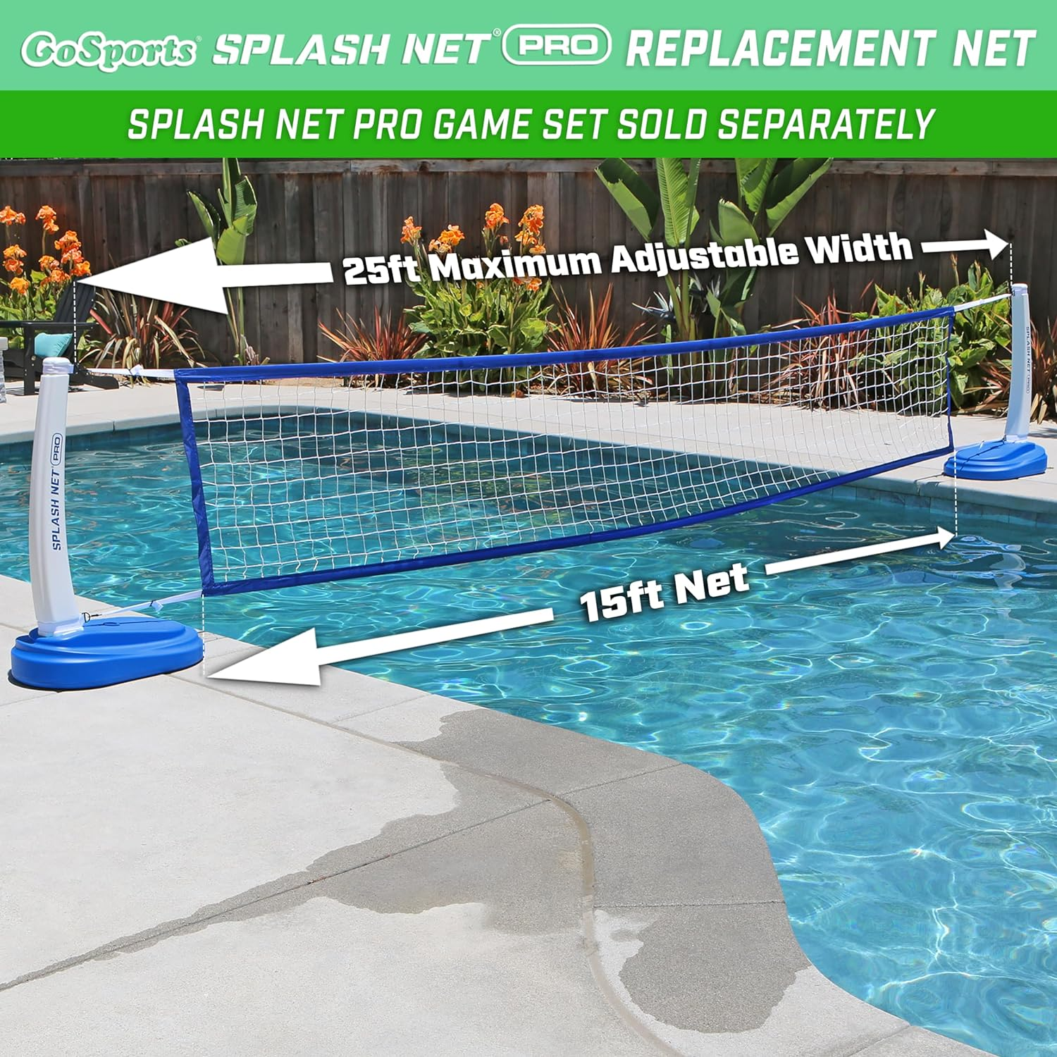 Replacement Pool Volleyball Net for Gosports Splash Net PRO or MAX Games image number 4