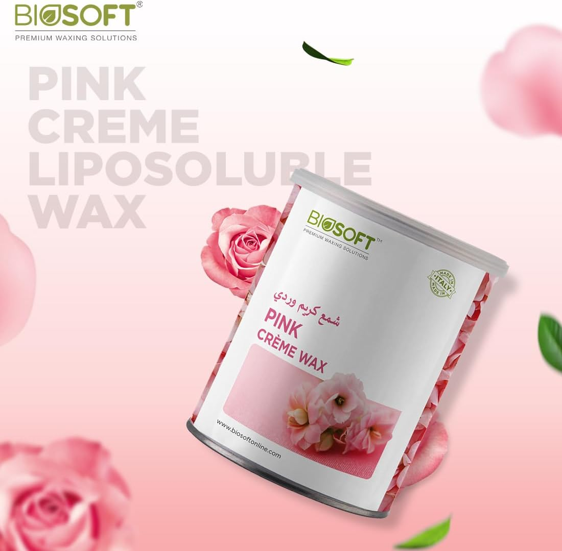 Biosoft Liposoluble Cream Wax - Pink (Tin) 800G image number 6