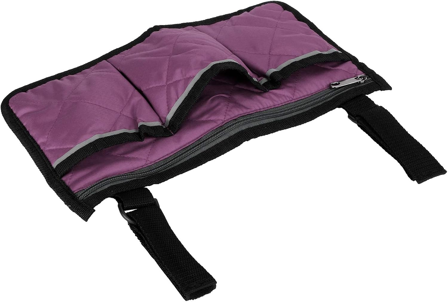 Wheel Chair Storage Tote, Wheelchair Armrest Accessories Wheelchair Bag, for Elderly, Seniors, Adults Armrest Pouch Organizer(Purple)