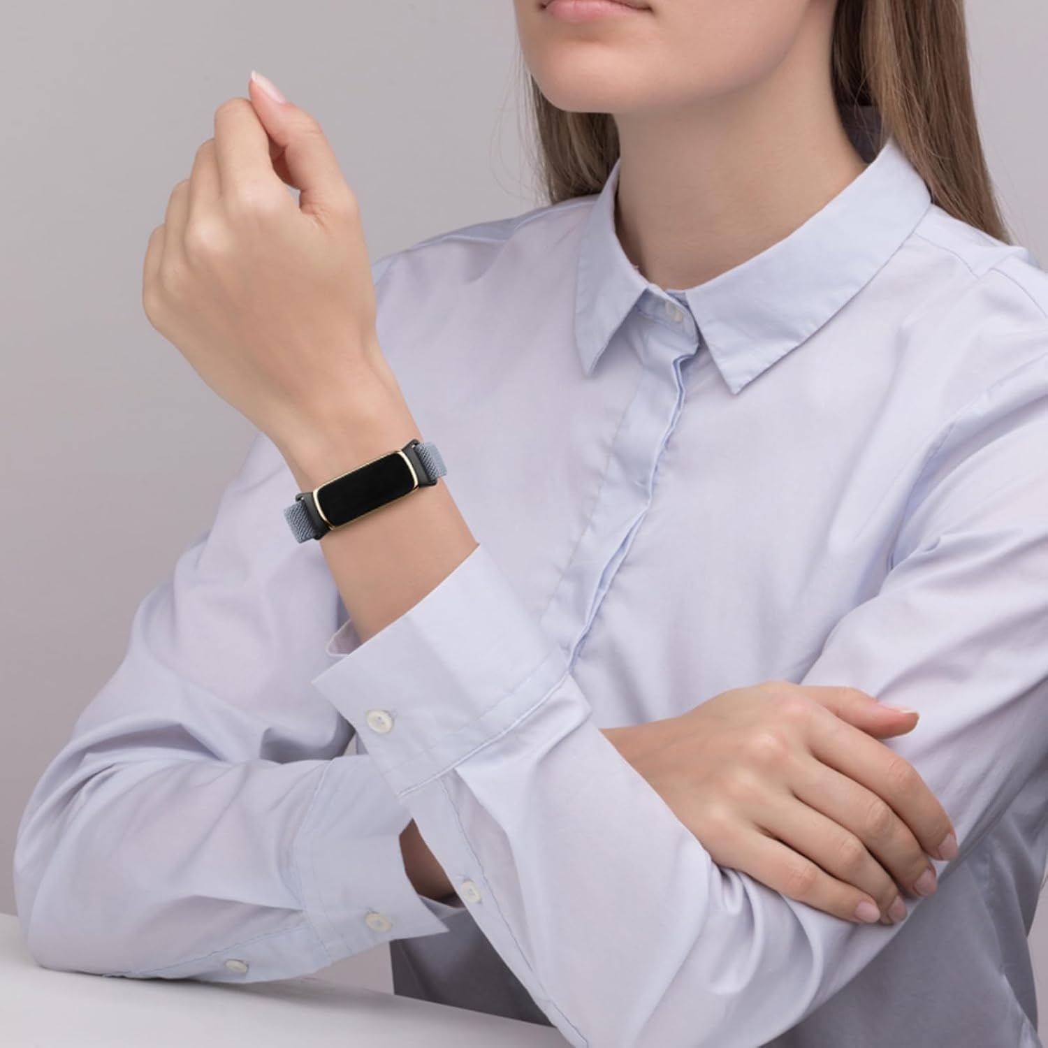 Band Compatible with Fitbit Luxe Bands Women Men, 2 PACK Adjustable Elastic Replacement Wristband Strap for Fitbit Luxe Fitness Tracker image number 3