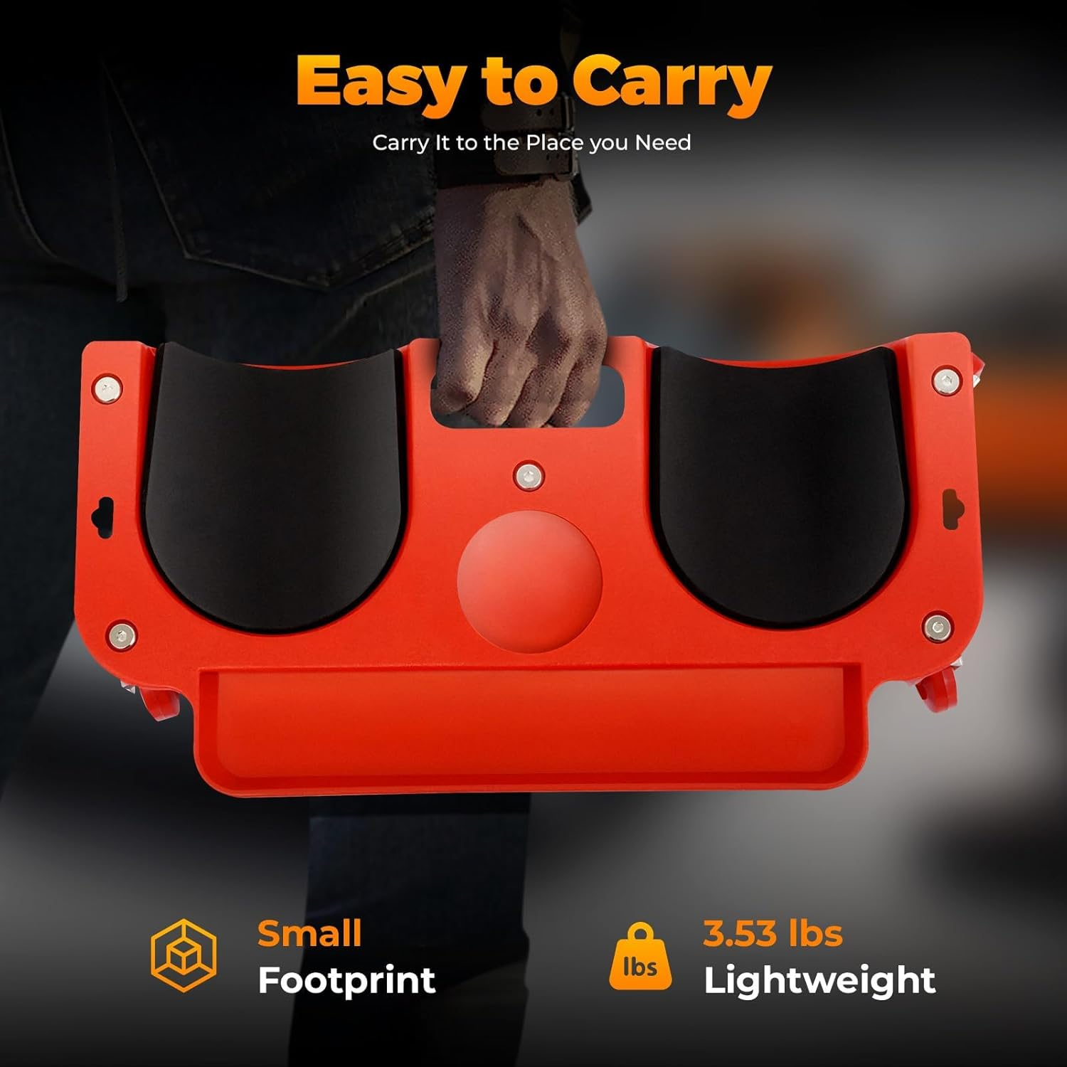 Rolling Knee Creeper, Sponge Cushioned Knee Pads Movable Knee Dolly with Tool Tray for Garage Workshop Auto Repairing Maintaining