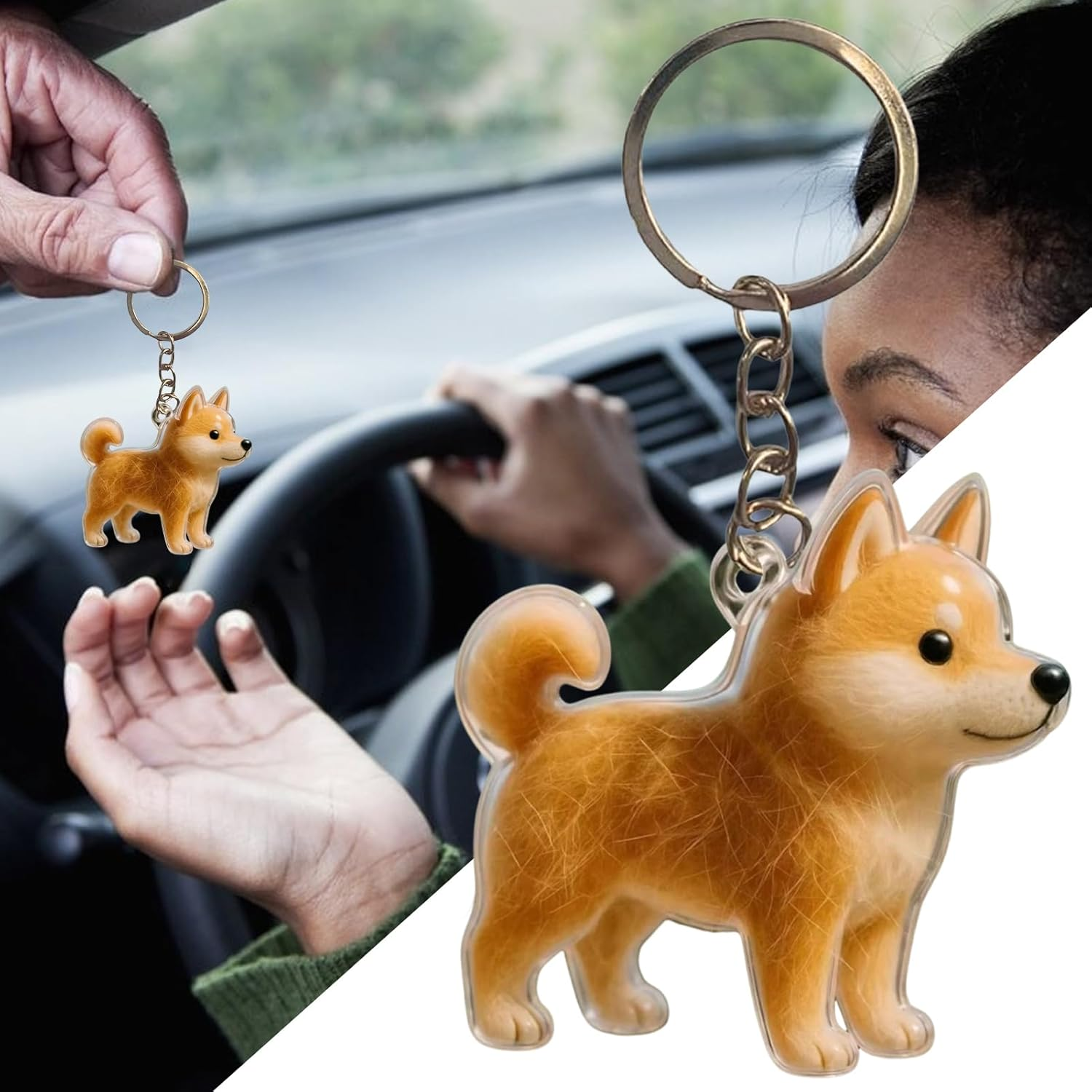 ETUCYNG Animal Keyring &ndash; Souvenir for Keeping Your Pet'S Hair Charm Accessory for Boys Girls Men Women Wallet Bag image number 5