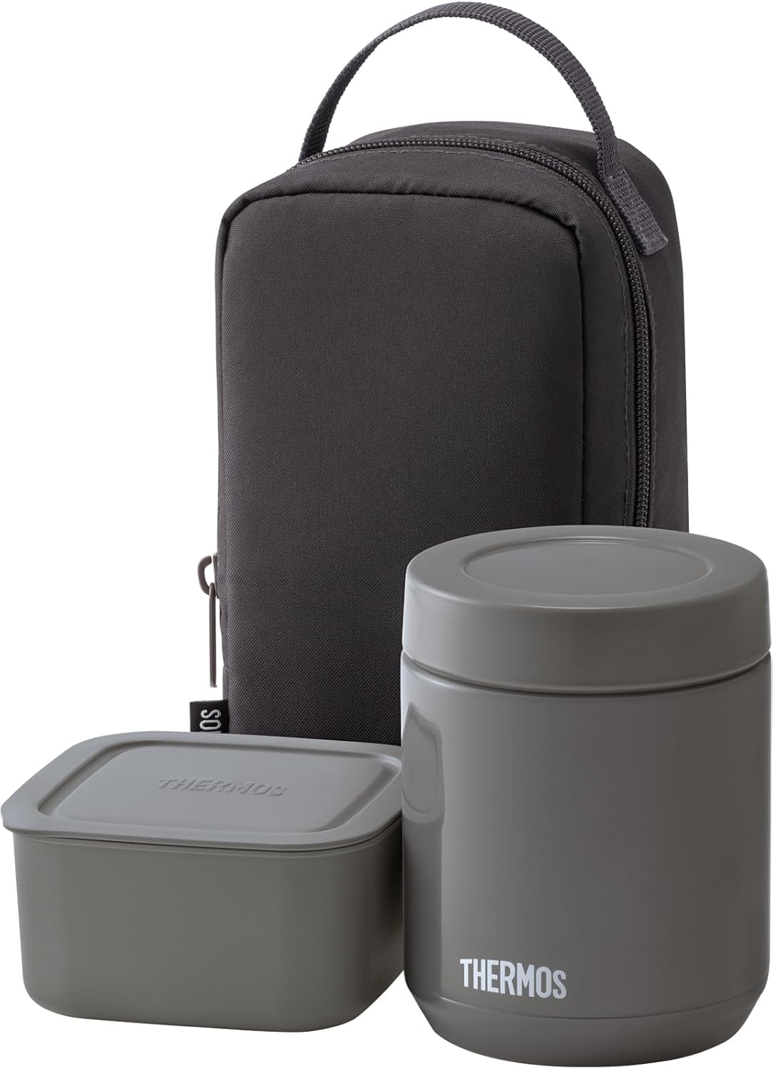 Thermos Vacuum Insulated Soup Lunch Set, 13.5 Fl Oz (400 Ml), Dark Gray, JEE-800 DGY - Beige, (Greige) image number 2