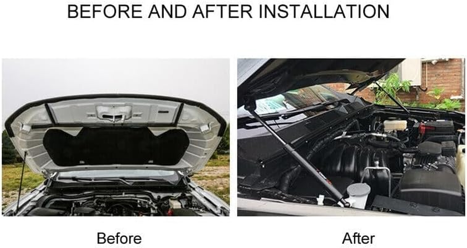 Hood Gas Struts for Nissan Navara NP300 2015-2021, Front Hood Lift Support Shocks Dampers Kit - Stainless Steel, Easy Installation, Direct OEM Replacement (2PCS) image number 5