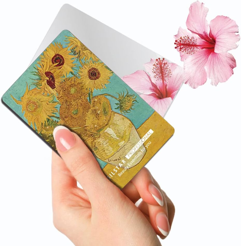 SILSTAR PROFESSIONAL Compact Card Mirror, Unbreakable Acrylic Makeup Mirror (Van Gogh_Sunflowers_Neue Pinakothek) 153 image number 3