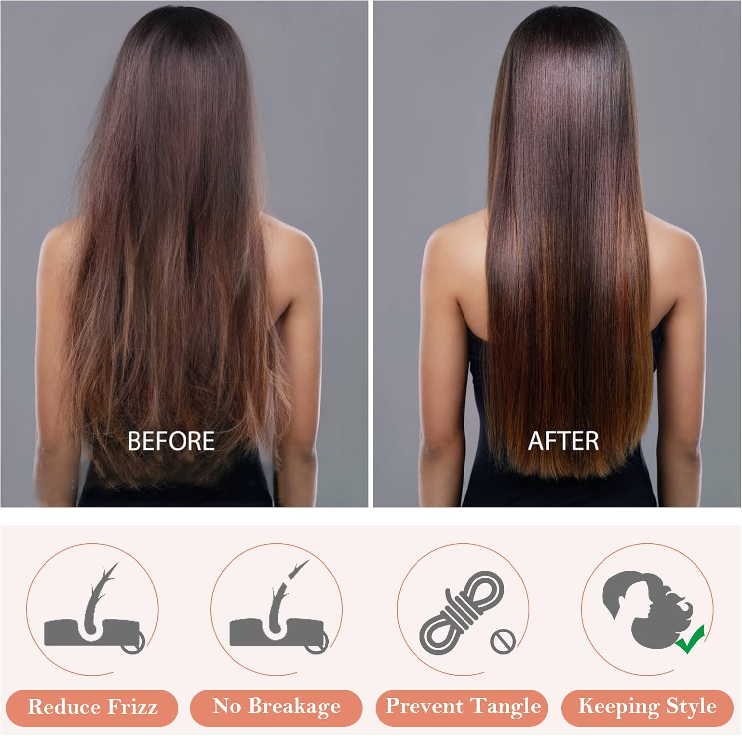 3Pcs Bonnet Silk Bonnet for Sleeping, Satin Bonnet for Sleeping Extra Large Hair Bonnets for Sleeping Shower Cap - A01-Black/Leopard/ Rose Pink image number 4