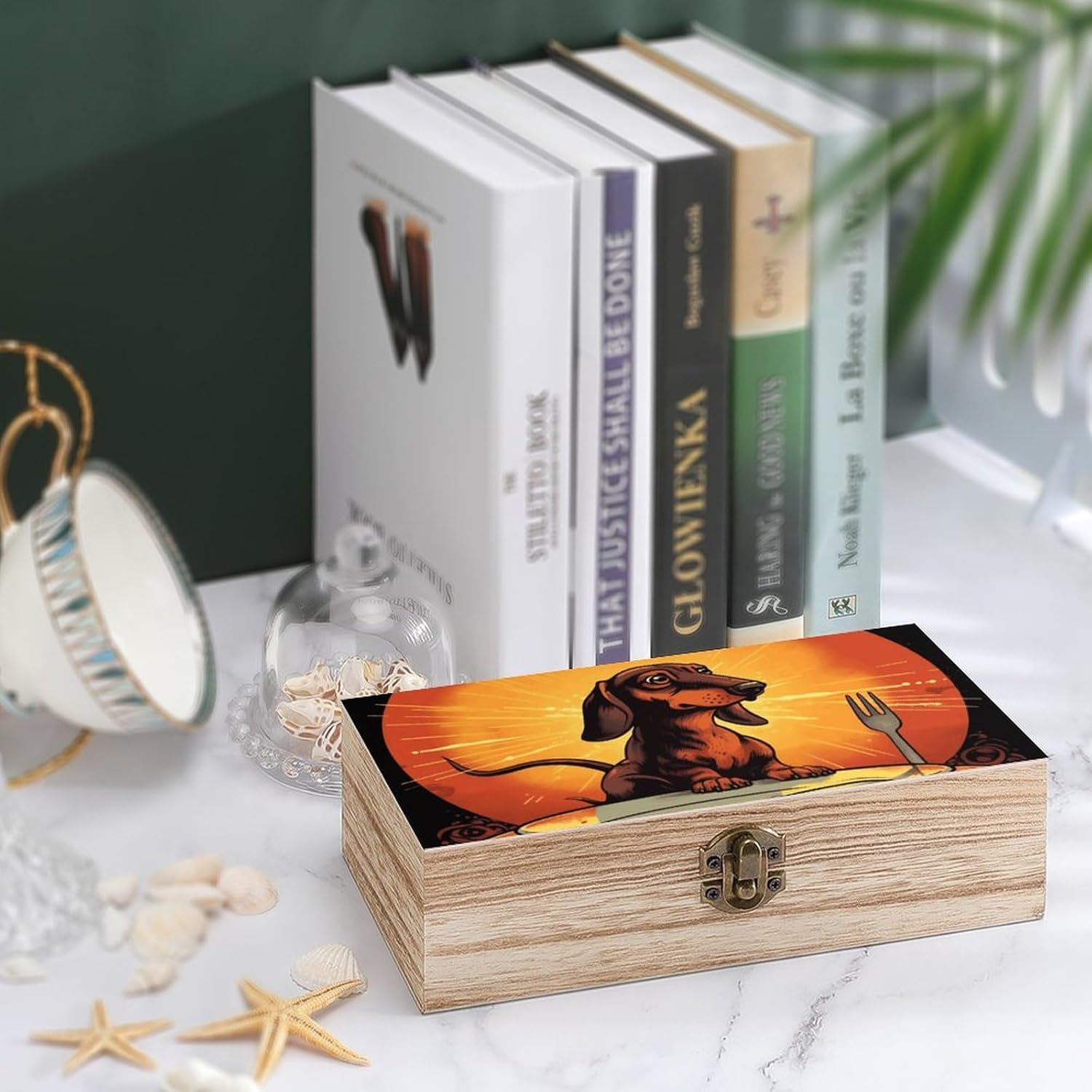 Dachshund Wooden Box Wood Wedding Keepsake Boxes with Lids Small Decorative Boxes Lightweight Wooden Memory Storage Box for Crafts Keepsakes Jewelry Photo Letter Storage image number 3