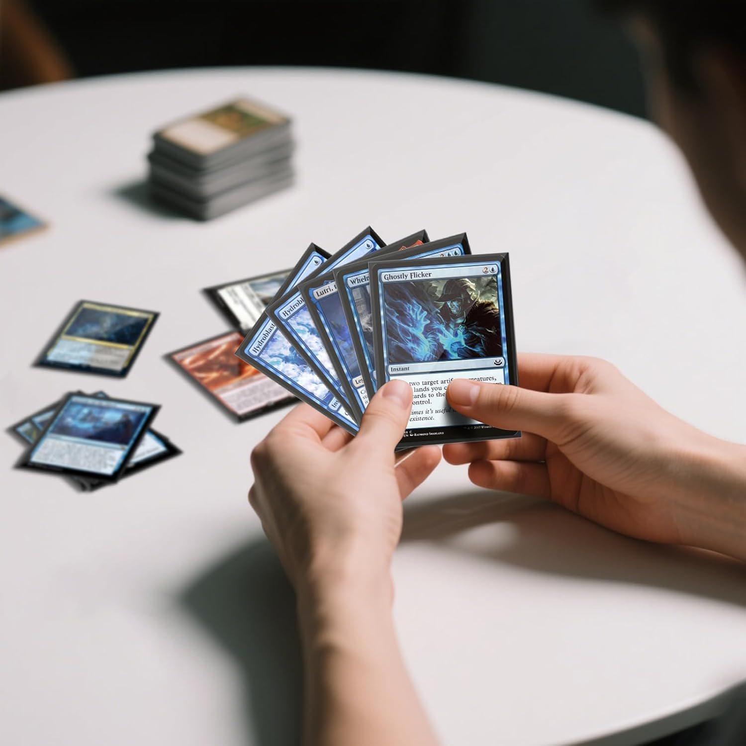 1000 Counts Black Card Sleeves, Matte Card Sleeves Deck Card Protectors, Trading Card Sleeves Fit for MTG, Baseball Cards, Sports Cards, Game Cards image number 6