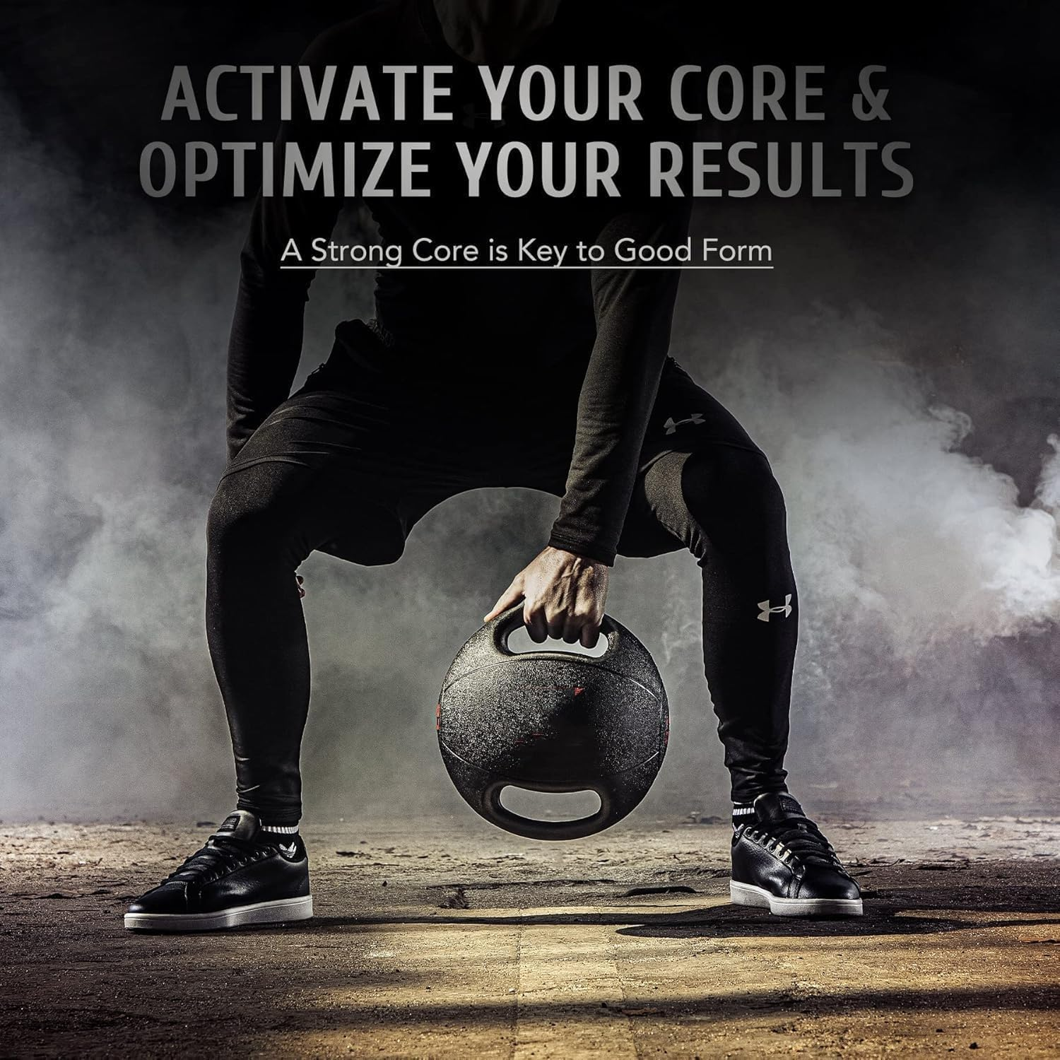 Dual Grip Medicine Exercise Ball Set Commercial Weighted Rubber Med Balls Double Comfort Handles Medball Core Training Ball by Fitness and Sport image number 1