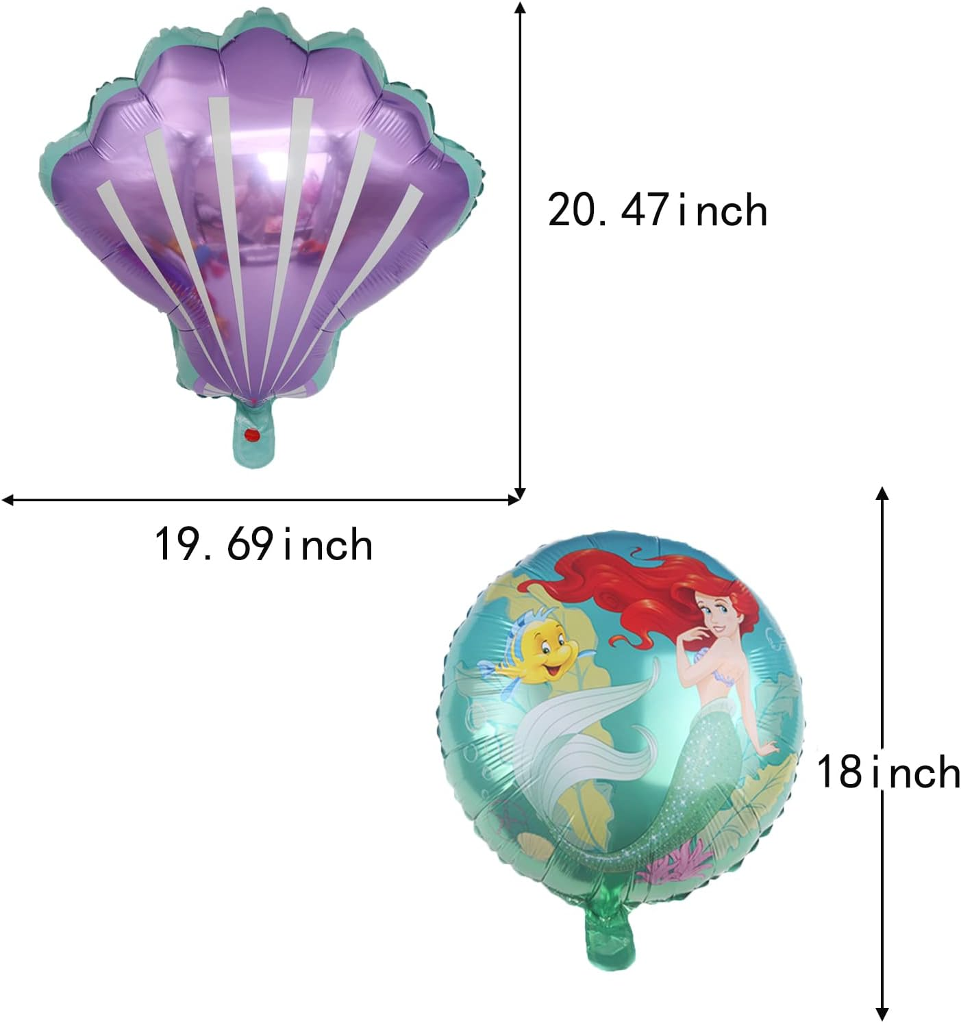 Little Mermaid Balloons Party Supplies Princess Mermaid 5Th Birthday Balloon Bouquet Decorations (Mermaid 5Th Birthday) image number 3