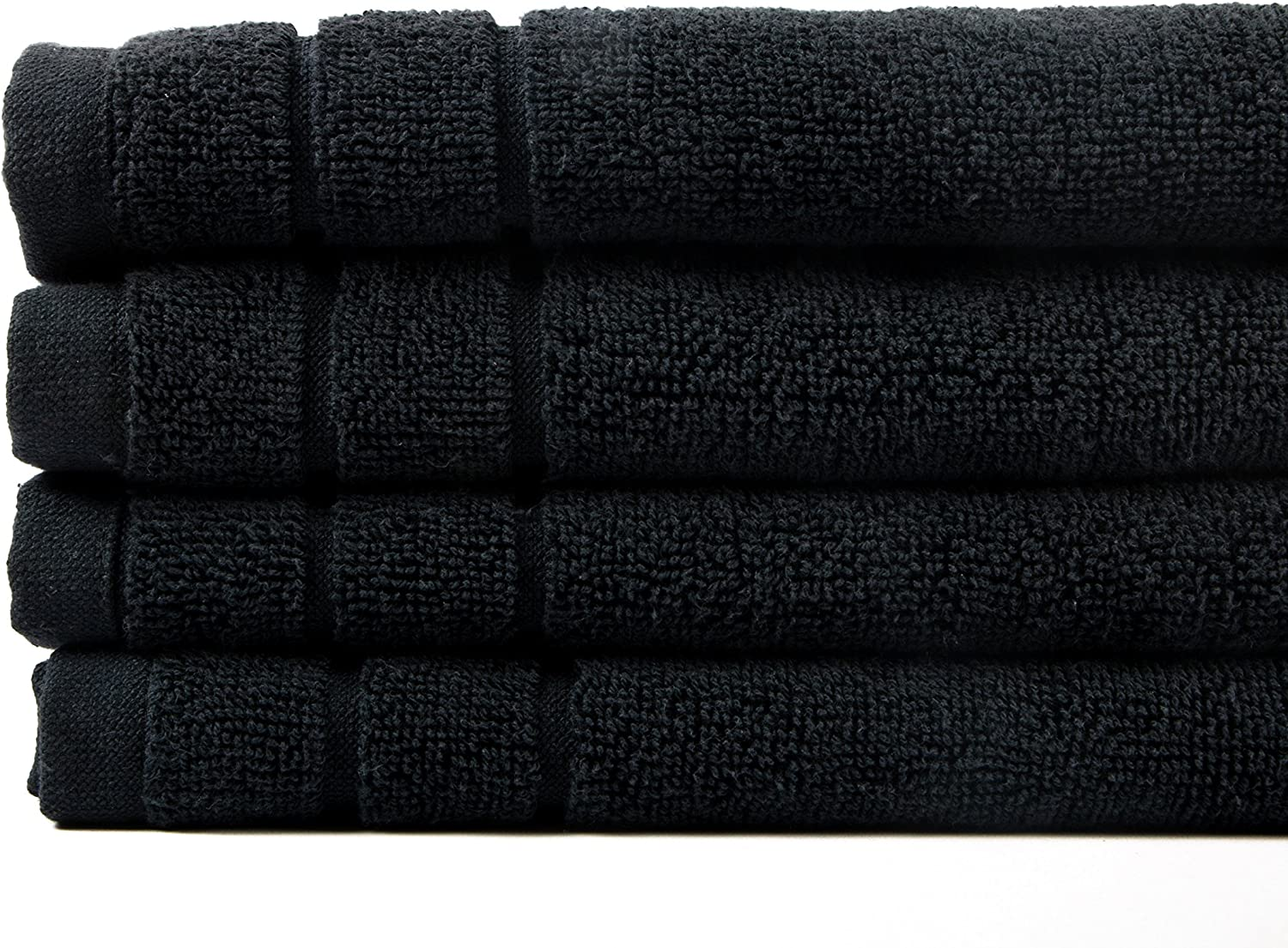 Salon Towels 100% Cotton Towels Bleach Proof for Gym, Beauty, Hair, Spa and Home Hair Care Towel (Black 10 Pack) image number 5